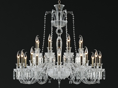 European-style crystal chandelier 3d model