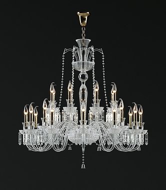 European-style crystal chandelier 3d model