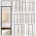 Modern Interior Doors With Glass Panels And Various Panel Designs 3d model