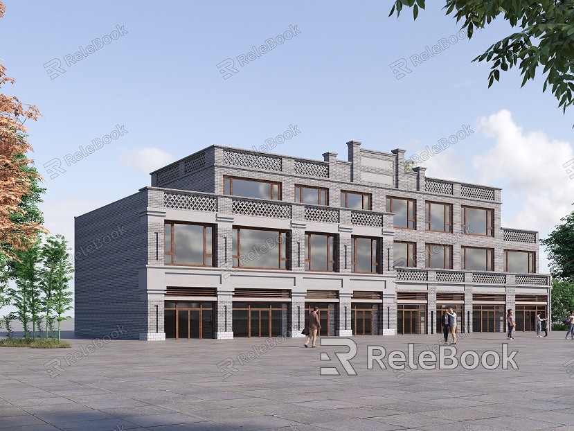 Chinese Architecture Antique Architecture Shop Street View Homestay Catering model