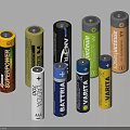 Various Types Of Household Appliances Batteries With Different Brands And Colors