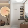 Luxury Modern Beauty Hair Salon Interior With Styling Chairs Equipment And Comfortable Seating