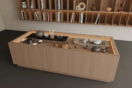 Modern Tea Station Tea Set Booth Tea Set Cabinet 3d model