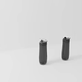 Black and White Water Bottle Design Showcasing Open and Closed Lid in Two Angles