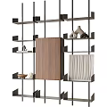 Modern Bookshelf Bookcase Storage Rack Ornaments 3d model