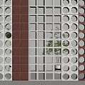 Modern partition cement brick partition 3d model