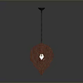 Modern Red Lighting Combination With Hollow Metal Frame And Hanging Design