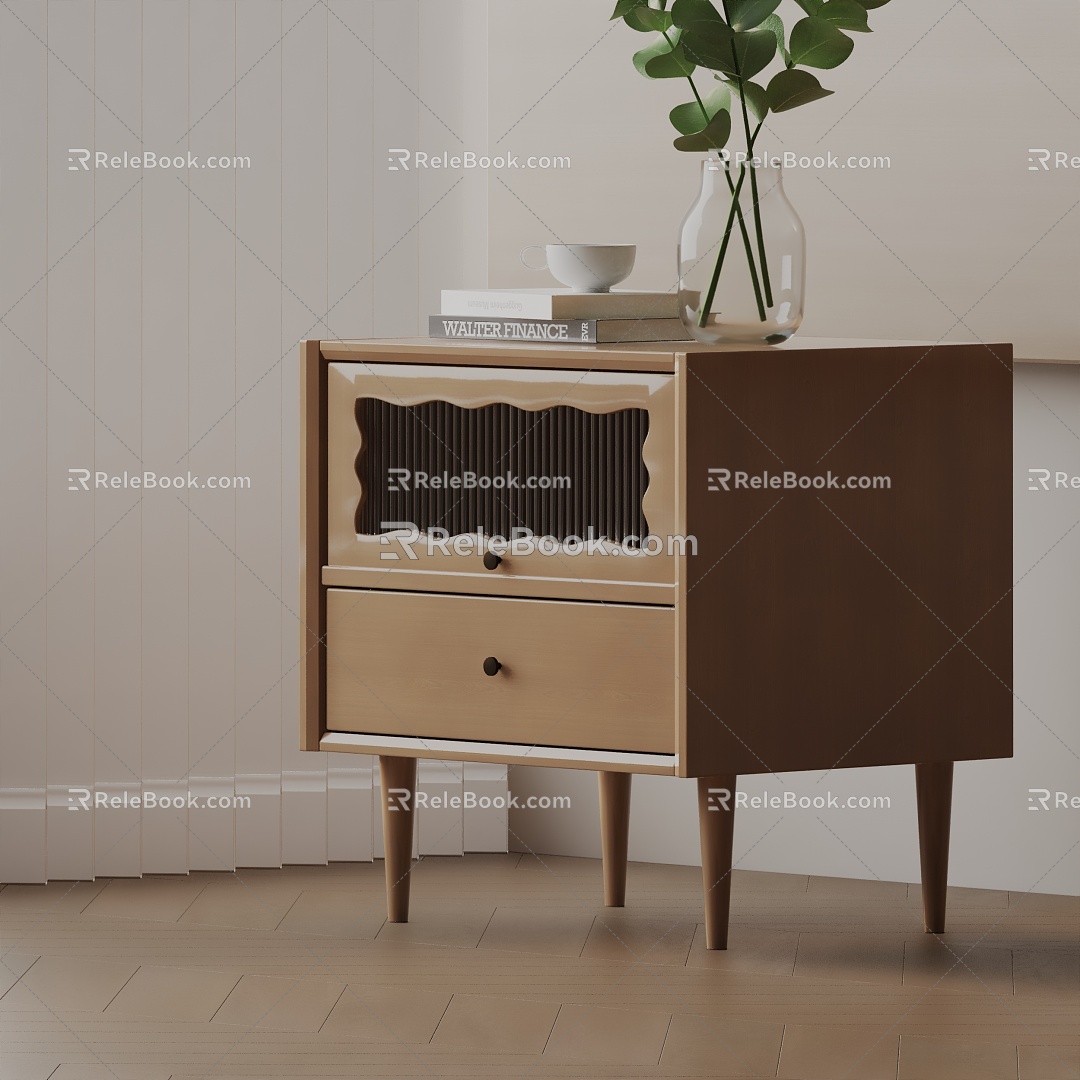 Modern Bedside Cabinet 3d model