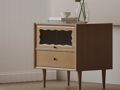 Modern Bedside Cabinet 3d model