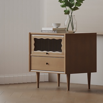 Modern Bedside Cabinet 3d model