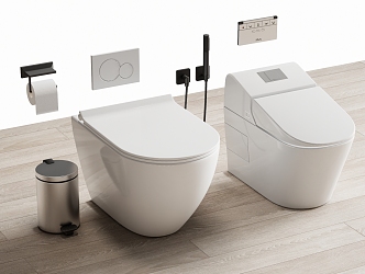 Smart toilet 3d model