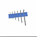 Blue Metal Tool Holder With Multiple Drill Bits And Storage Slots