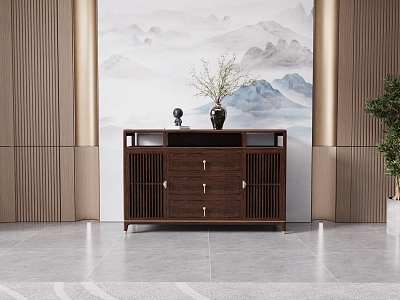 New Chinese-style Sideboard Side Cabinet Entrance Cabinet model