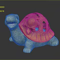 Cute Parent and Baby Turtle Sculpture with Hollow Shell Design