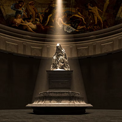 European Church Classical Church 3d model