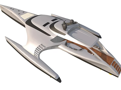 Futuristic Spaceship With Sleek Silver Black Design And Detailed Aerodynamic Structure 3d model