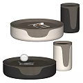 Middle Ancient Log Wind Coffee Table Round Coffee Table Mother and Mother Wooden Coffee Table 3d model