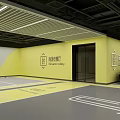 Modern Spacious Parking Garage With Electric Vehicle Area Arrow Signs And Parked Cars