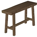 Quiet Long Bench 3d model