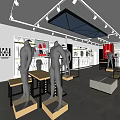 Modern Clothing Store Interior With Mannequins T Shirts Racks And Bright Lighting
