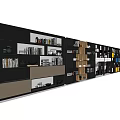 Modern Bookcase Designs With Multiple Colors Various Shelves And Storage Display Features 3d model