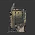 European Architecture Model With Intricate Facade Multiple Windows And Tower Detail
