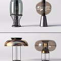 Various Modern Table Lamp Designs With Glass Shades And Metal Bases