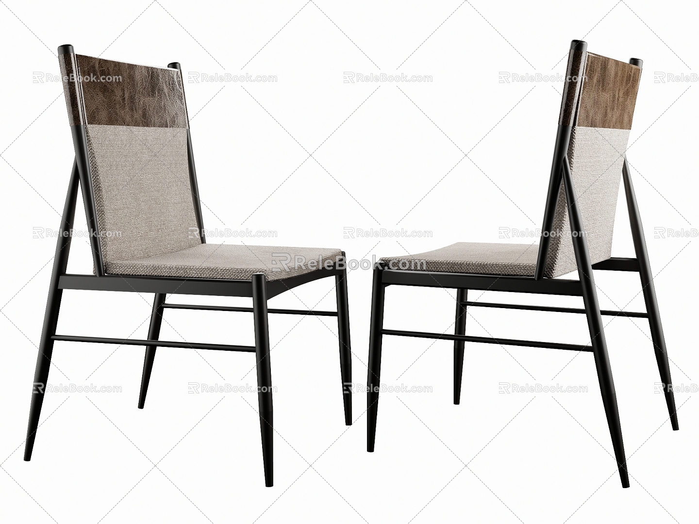 New Chinese Dining Chair 3d model