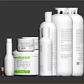 Assorted Personal Care Products With Various White Bottles Jars Different Sizes Shapes And Colored Labels