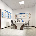Information Analysis Center Office With Large Display Screens And Multiple Computer Monitors