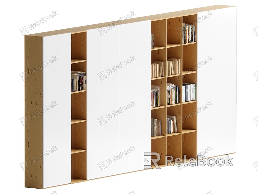 Log Style Bookcase Locker model