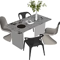 Modern Dining Table and Chair 3d model