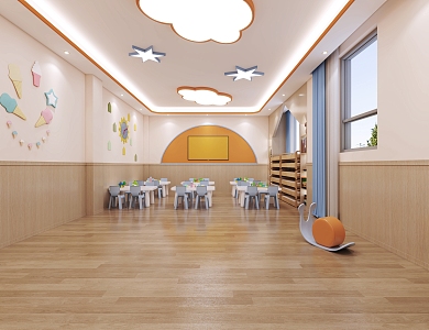 Modern Kindergarten Activity Room 3d model