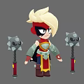 Cartoon Character Game Character Cartoon Man Q Version Character Samurai Cartoon Character Cartoon Warrior 3d model