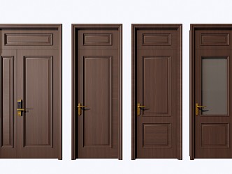 American swing door 3d model