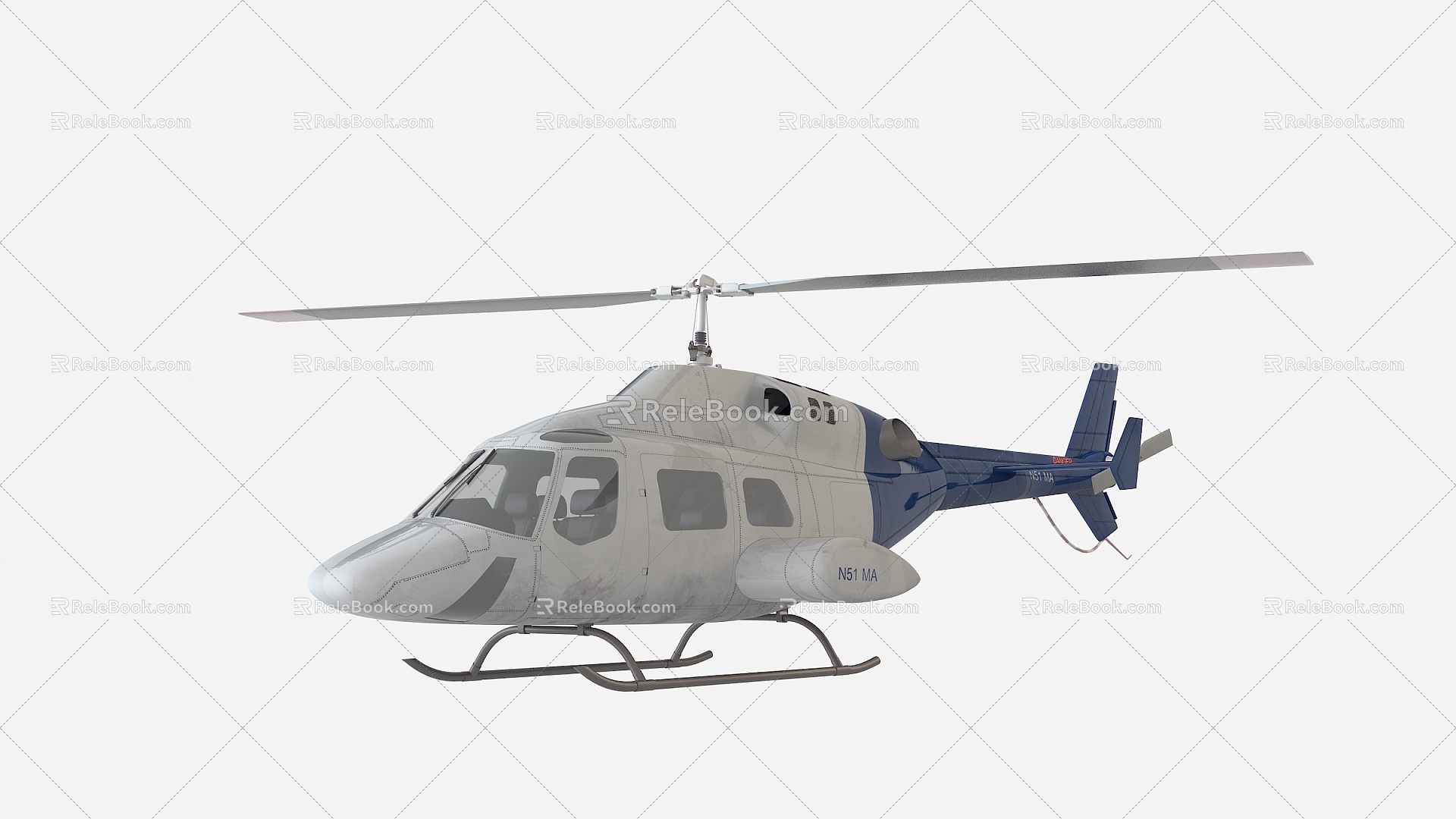 Modern Helicopter 3d model