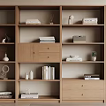 Modern bookcase 3d model