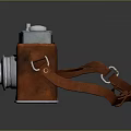 Vintage Classic Camera With Leather Strap And Retro Metal Body Design