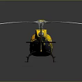 Aerospace Mission Helicopter Design With Yellow Black Rotor And