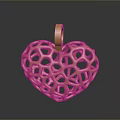 Unique Stylish Golden Heart Shaped Hollow Design Pendant Fashion Accessory