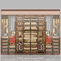 Luxury Modern Wine Cabinet With Glass Doors And Multiple Shelves For Wine Bottles