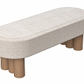 sofa stool rectangular 3d model