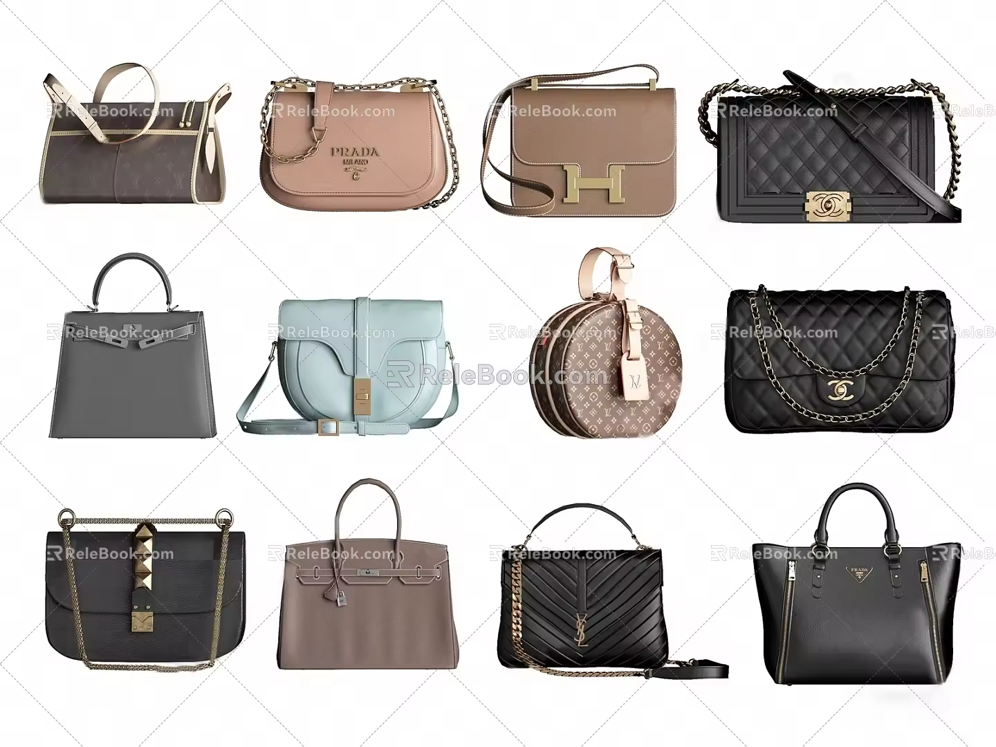 Modern Bag Bag Combination 3d model