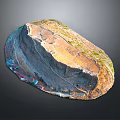 Breathtaking Natural Mountain Cliff Landscape With Layered Terrain And Green Vegetation