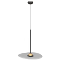 Modern Minimalist Pendant Light With Black Stem And White Shade For Home Interior Decor