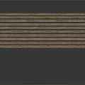Classic Wooden Bench With Metal Armrests Slatted Seat On Gray Background
