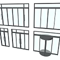 Modern Glass Doors With Black Frame Featuring Sliding Double And Revolving Design Styles