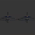 Two Advanced Circular Space Exploration Devices Designed For Astronomy Missions With Central Antenna Systems