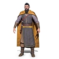 Man Medieval Merchant Arab game character 3d model