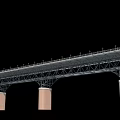Nanjing Yangtze River Bridge Modern Bridge 3d model